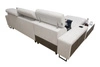 Ecksofa mit Schlaffunktion Flavio hellbeige/beige links elegantes Ecksofa mit einer seitlich öffnenden Verlängerungsstange