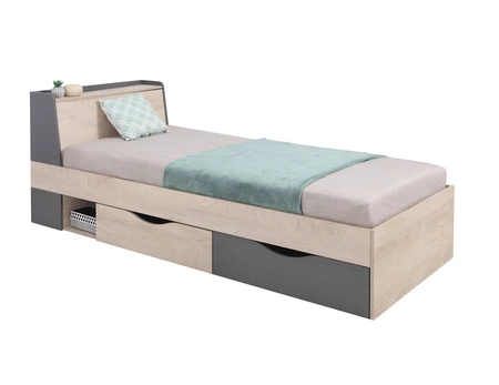 Möbel-Set Dzeta Eiche / anthrazit ideal für ein Jugend- oder Kinderzimmer in einem trendigen Stil