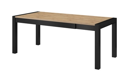 Klapptisch Aktiv 90x160-200-240 cm Eiche taurus / schwarz klassische Form perfekt für das Esszimmer widerstandsfähige Platte