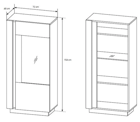 Wohnwand Adria weiß glänzend / Eiche grandson modernes Design passt perfekt in jede Einrichtung