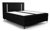 Boxspringbett Norco 160x200 schwarz stilvolles Bett mit Staukasten Beleuchtung im Kopfteil fügt eine einzigartige Note