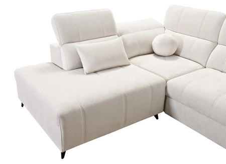 Ecksofa mit Schlaffunktion Penejos XI Lux grau linksseitig stilvolles Ecksofa mit bequemer ausziehbarer Fußstütze