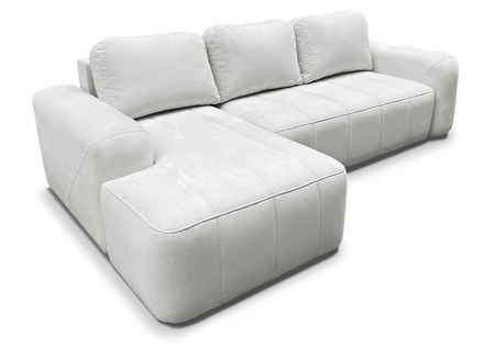 Ecksofa mit Schlaffunktion Bovec ecru links stilvolles Ecksofa mit ergonomischer Form hydrophobem Stoff