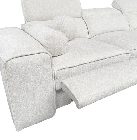 Ecksofa mit Schlaffunktion Viano XII Lux grün rechtsseitiges Designer-Ecksofa für das Wohnzimmer mit komfortablem ausziehbarem Fußteil