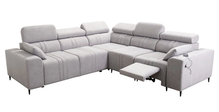 Ecksofa mit Schlaffunktion Castel III Lux braun rechte Ecke äußerst bequemes Ecksofa für das Wohnzimmer mit ausziehbarer Fußstütze