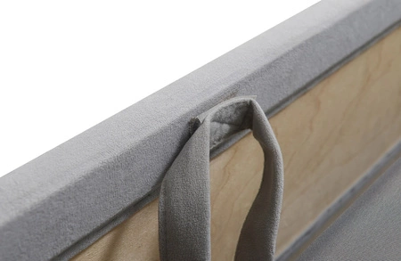 Ecksofa mit Schlaffunktion Dafni II heather links Ecksofa aus Samt mit Bettzeugstauraum Vollauszug