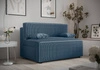 Brandon Schlafsofa blau modernes Design und breite Funktionalität dreidimensionalen Stoff mit ausdrucksvollen Streifen