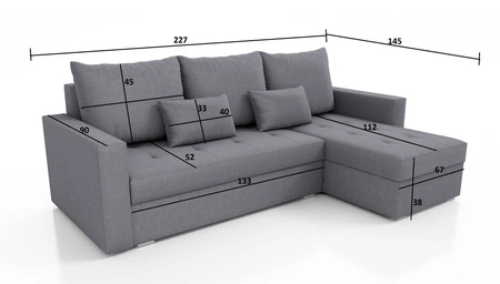 Ecksofa mit Schlaffunktion Fasti Bis hellbeige Universal-Ecksofa mit Bettkasten Garantie für höchsten Komfort