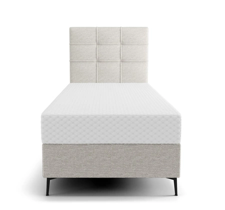Boxspringbett Irvine 80x200 Esche grau Stilvolles Bett mit Bettzeugablage und hohem Kopfteil besticht durch sein elegantes Design