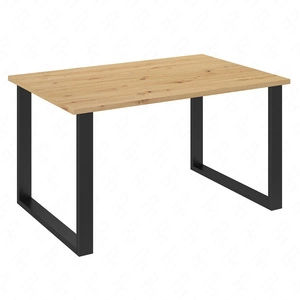 Taunton Tisch 138x90 cm handwerkliche Eiche / schwarz einfache Form von Möbeln mit stilvollen schwarzen Loft-Stil Beine bereichert auslaufsicher Platte