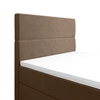 Boxspringbett Benet 100x200 hellbraun im modernen skandinavischen Stil mit gepolstertem Kopf- und Fußteil Bett mit Staukasten