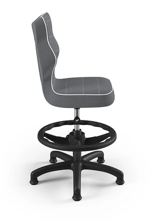 Petit Schreibtischstuhl dunkelgrau passend für Körpergröße 133-159 cm ergonomischer Drehstuhl mit Fußstütze