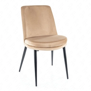 Kayla beige gepolsterter Stuhl moderner und funktioneller Esszimmerstuhl mit Metallbeinen