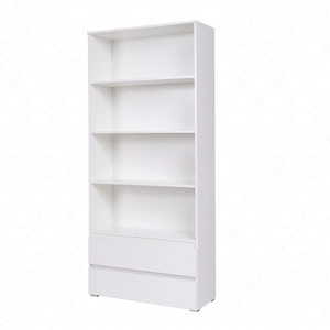 Bücherregal mit Schubladen Simple Weiß Hochwertige Verarbeitung Stilvolles und funktionelles Möbel für das Jugendzimmer, Wohnzimmer oder Büro