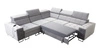 Ecksofa mit Schlaffunktion Hampton III burgundy links komfortables Ecksofa aus glattem und weichem Samtstoff