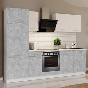 Toni 260 cm weiß / hell Beton Arbeitsplatte Küche Set sieht toll aus in modernen Interieurs