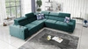 Ecksofa mit Schlaffunktion Hampton III sea links komfortables Ecksofa aus glattem und weichem Samtstoff