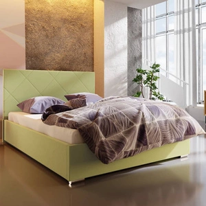 Hernani gepolstertes Bett 180x200 mint mit modernem Kopfteil ideal für Schlafzimmer