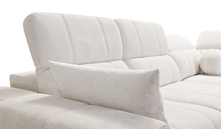 Ecksofa mit Schlaffunktion Penejos IV blau linke Seite stilvolles Ecksofa mit zwei Bettkästen strapazierfähiger Stoff