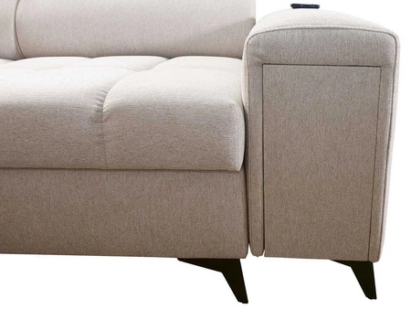 Ecksofa mit Schlaffunktion Bolmso II violett rechts Ecksofa mit Bettzeugcontainer Vollauszug in der Seite des Möbels