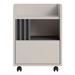Schrank mit Schublade Estan beige/anthrazit funktionales Möbelstück für das Büro, Arbeitszimmer oder Jugendzimmer
