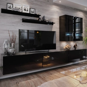 Antoinette Möbel schwarz glänzend modernistisches Design ideal für Liebhaber moderner Arrangements mit einem eleganten Charakter