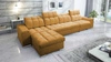 Ecksofa mit Schlaffunktion Luigi XII honey linkes ein stilvolles Ecksofa für das Wohnzimmer in einer minimalistischen und eleganten Ausführung