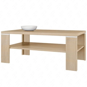 Achilles Couchtisch 68 cm Eiche sonoma hell modernes Möbeldesign Kante des Couchtisches ist mit speziellem Furnier verarbeitet