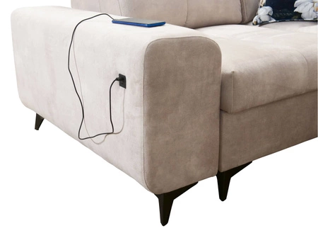 Ecksofa mit Schlaffunktion Buffalo II honey links funktionelles und stilvolles Ecksofa mit verstellbaren Kopfstützen