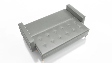 Sofa Vaso grau bequemes Sofa für Wohnzimmer skandinavischen Stil hölzerne hohe Beine Bettzeug Container