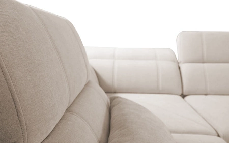 Ecksofa mit Schlaffunktion Cetara VI beige rechte Seite komfortables und stilvolles Ecksofa mit verschiebbaren Rückenlehnen