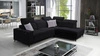 Ecksofa mit Schlaffunktion Kelly Sleek VII schwarz rechts geflochten bequem und funktionell Ecksofa für Wohnzimmer