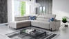 Ecksofa mit Schlaffunktion Belvi III grau links bequemes und elegantes Ecksofa für das Wohnzimmer mit praktischem Stauraum an der Seite