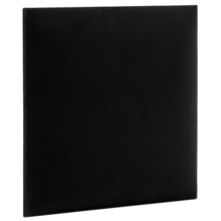 Gepolstertes Paneel Quadra 50x50 cm schwarz stilvolles Wandpaneel quadratischer Veloursstoff modisches Finish für jede Einrichtung