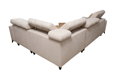 Ecksofa mit Schlaffunktion Bolmso II graphit rechts Ecksofa mit Bettzeugcontainer Schublade mit Vollauszug in der Seite des Möbels