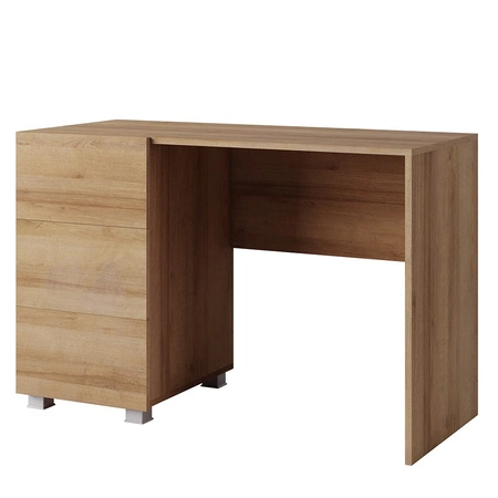 Schreibtisch mit Schubladen Apulia 100 cm Eiche golden minimalistisches Design einfache Form idealer Schreibtisch für ein Arbeitszimmer oder Jugendzimmer