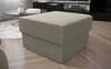 Fogu Pouffe elfenbeinfarben stilvolles Design Pouffe ideal zur Ergänzung einer Inneneinrichtung weicher Kordstoff mit markanten Streifen