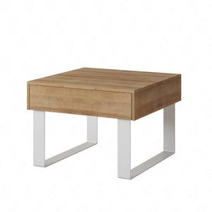 Couchtisch Apulia 63 cm goldene Eiche mit Schublade einzigartiges Design einfache Konstruktion auslaufsichere Platte