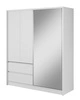 Schiebeschrank Cento 184 cm weiß modernes Design Kleiderschrank ideal für Schlafzimmer Kleiderschrank oder Flur