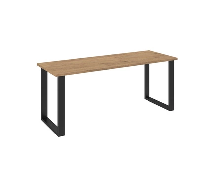 Taunton Tisch 185x67 cm Eiche lancelot / schwarz schlichte Form der Möbel mit stilvollen schwarzen Beinen im Loft-Stil bereichert auslaufsichere Platte