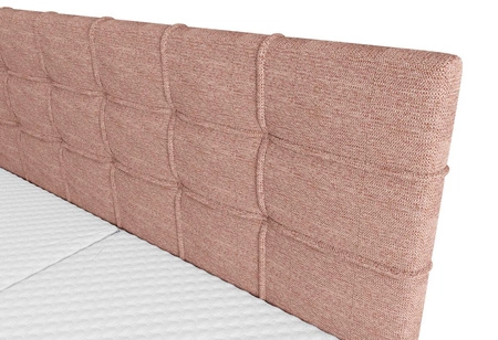Boxspringbett Irvine 180x200 rosa stilvolles Bett mit Bettzeugablage komfortables Kopfteil besticht durch sein elegantes Design