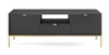 TV Schrank Lovro 154 cm schwarz modernes Design wird die Liebhaber von markanten Interieurs begeistern goldenen Metall-Accessoires