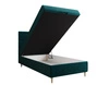 Boxspringbett Bing 120x200 türkis im modernen skandinavischen Stil mit gepolstertem Kopfteil Bett mit Staukasten