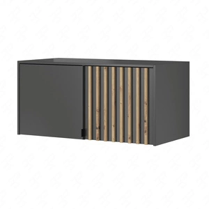 Aufsatz für Schrank Aspen 105 cm Graphit / Eiche Artisan funktionale Schrankerweiterung für Kleidung Schuhe und Accessoires