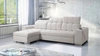 Ecksofa mit Schlaffunktion Luigi hellbeige links Ecksofa mit zwei Bettkästen Stoff mit einer interessanten Struktur
