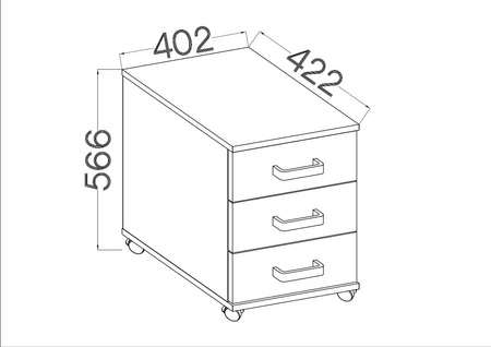 Schubladenschrank Makana hellgrau funktionelles Möbelstück für das Büro Arbeitszimmer oder Jugendzimmer