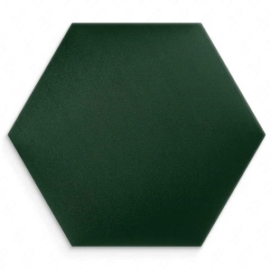 Gepolstertes Paneel Hexagon 40x35 cm Flasche grün stilvolle Wandpaneel Veloursstoff modische Dekoration jedes Interieur