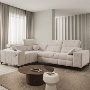 Ecksofa mit Schlaffunktion Penejos II beige links Komfort bei der täglichen Erholung Ecksofa mit Bettkasten