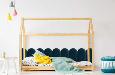 Wally gepolstertes Paneel 30x100 cm marineblau stilvolles Wandpaneel Zaun Veloursstoff modischer Schliff für jedes Arrangement