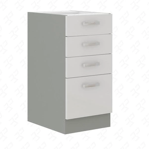 Stehender Küchenschrank mit Schubladen Bianka 40 D 4S BB dampf- hitze- und spritzwasserbeständiger Schrank